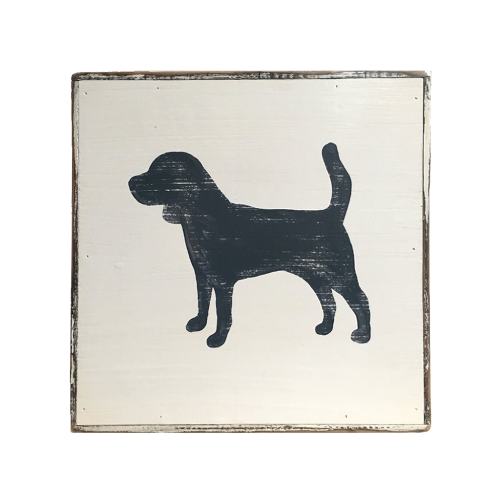 Beagle silhouette painting