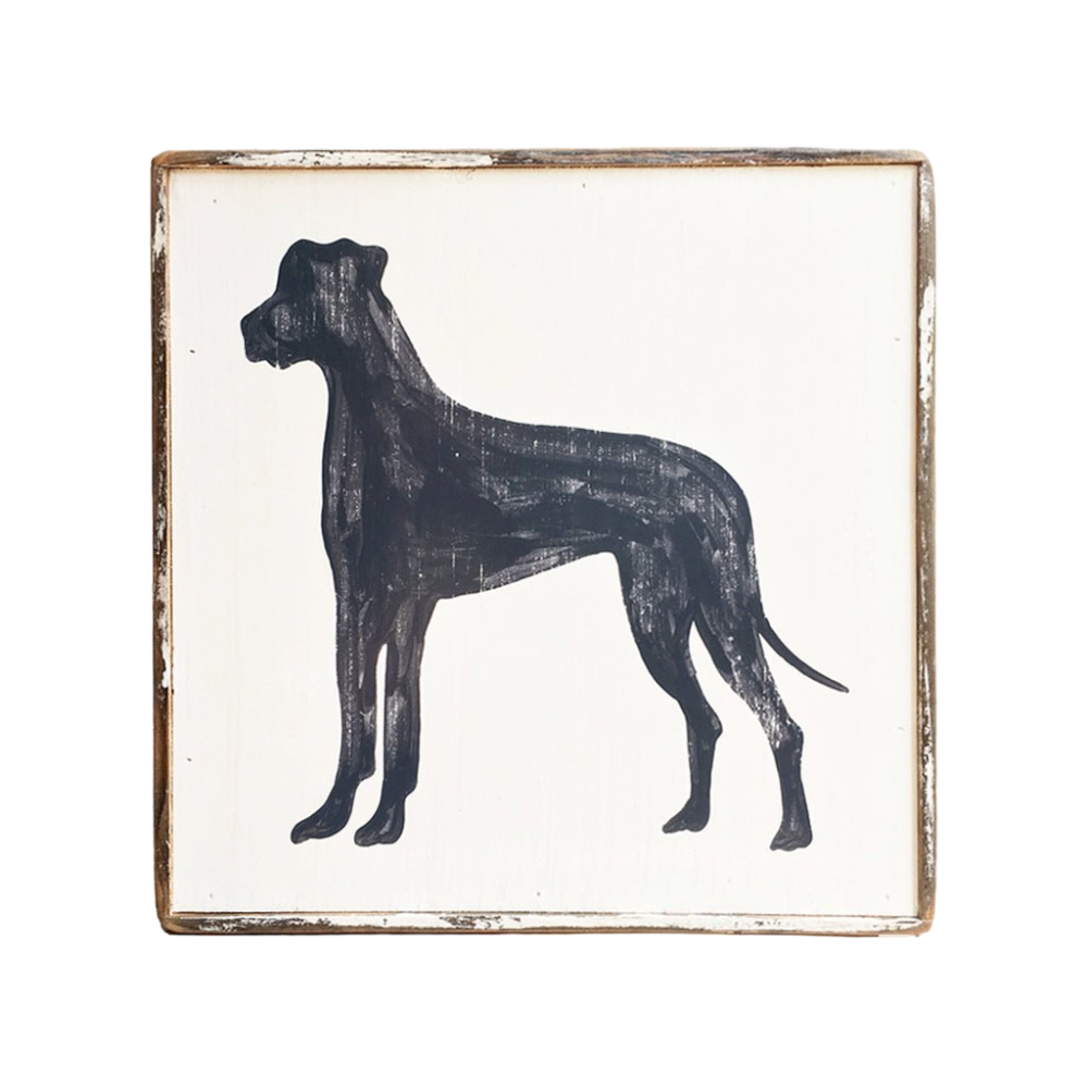 Great Dane silhouette painting