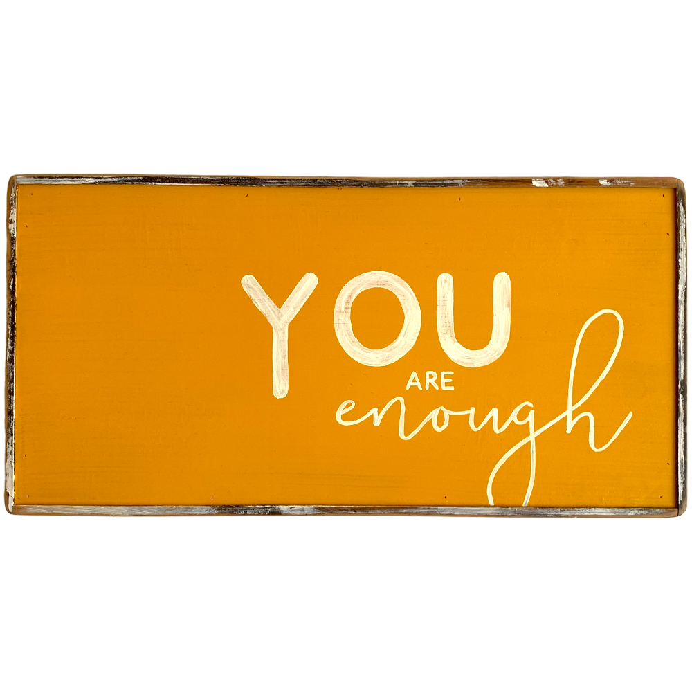 You are enough yellow painting