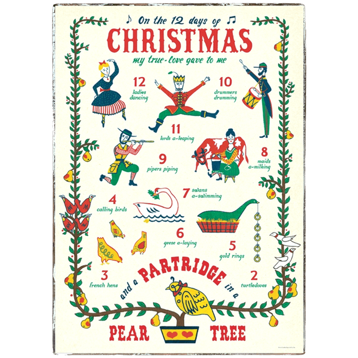 12 Days of Christmas Framed Poster