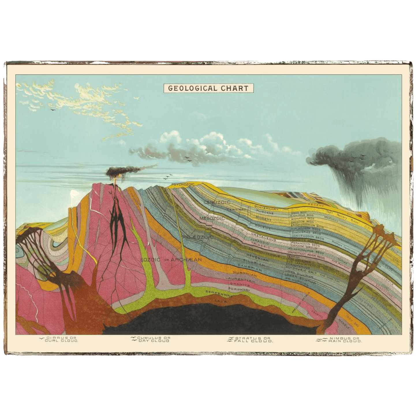 Geological Chart Framed Poster - true RED betty