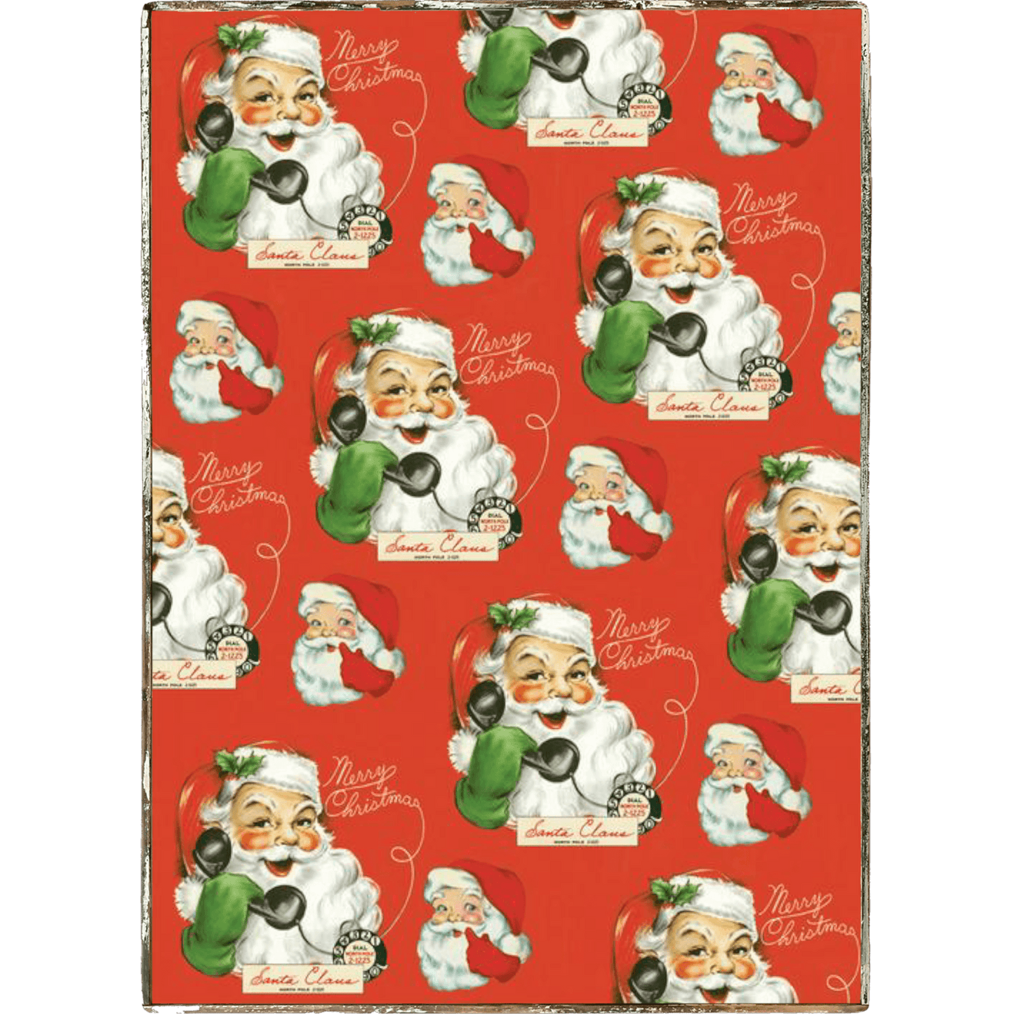 Telephone Santa Framed Poster - true RED betty