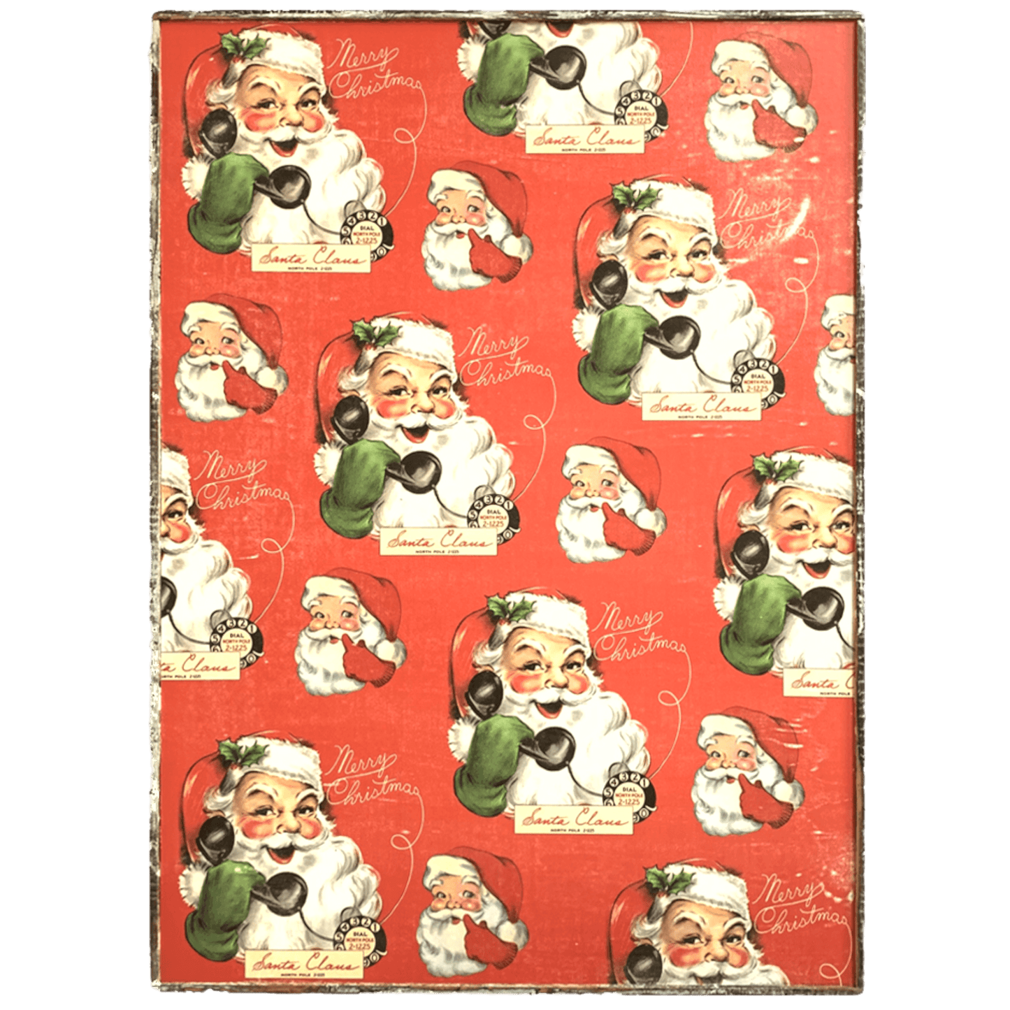 Telephone Santa Framed Poster - true RED betty