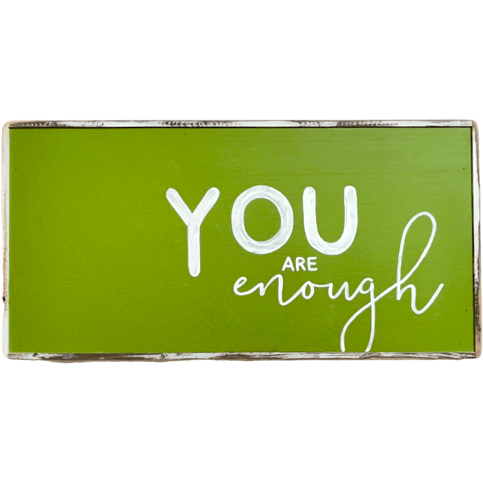 You Are Enough - true RED betty green painting
