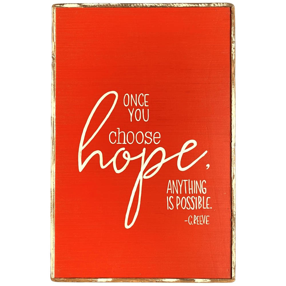 Choose hope orange painting