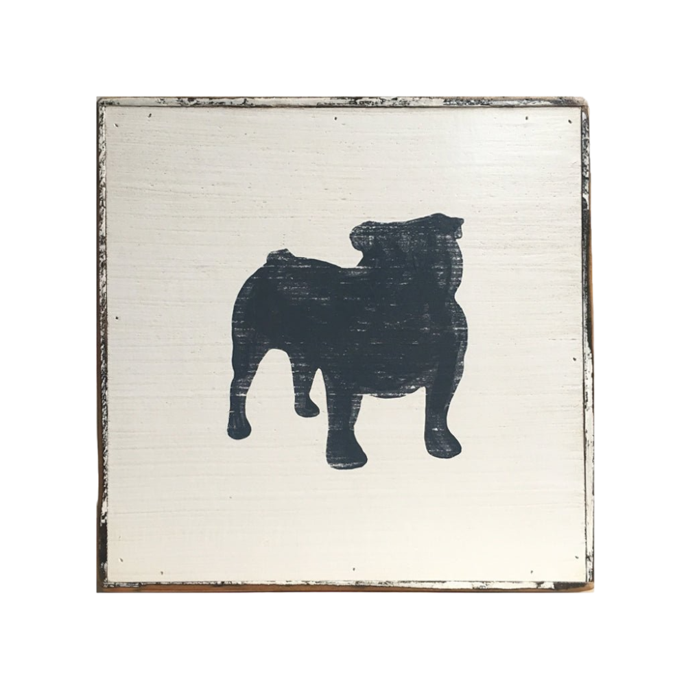 Bulldog Silohuette Painting