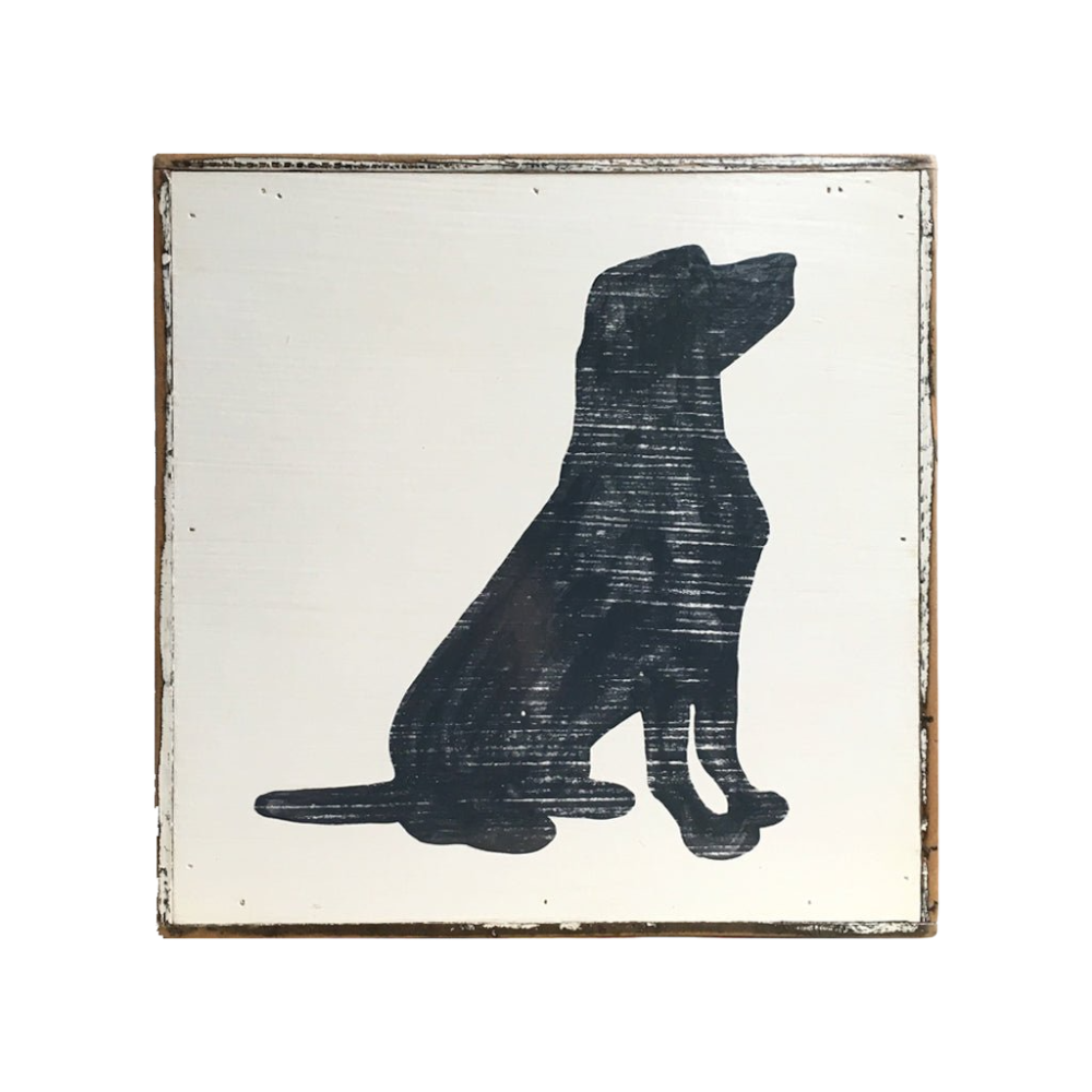 Labrador silhouette painting 