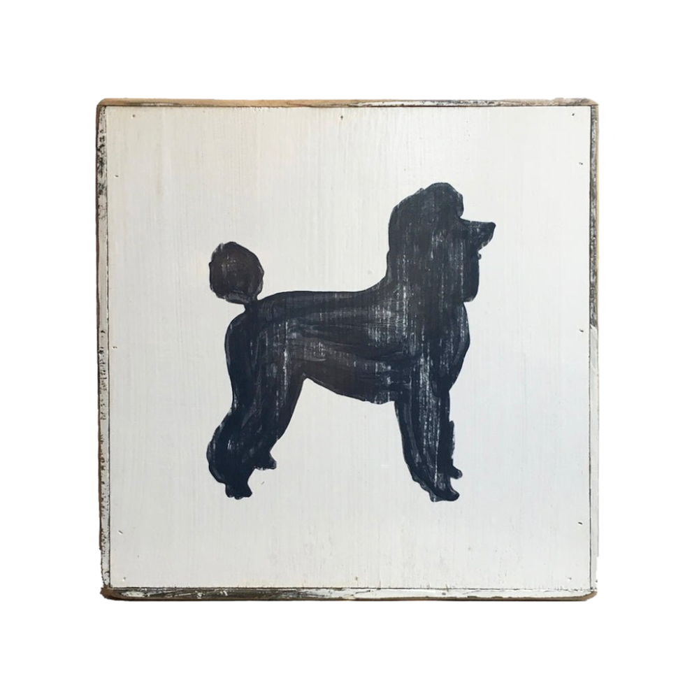 Poodle silhouette painting 