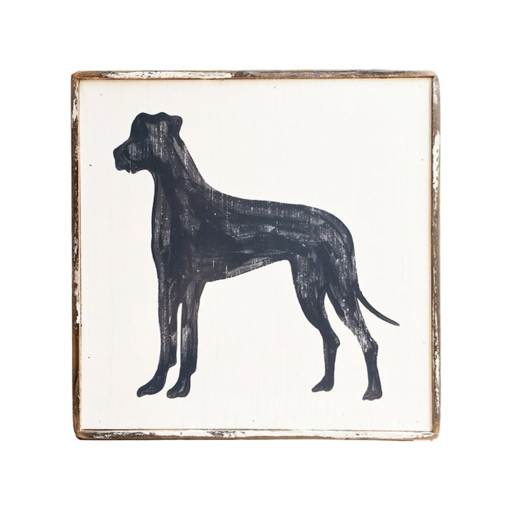 Great Dane silhouette painting 