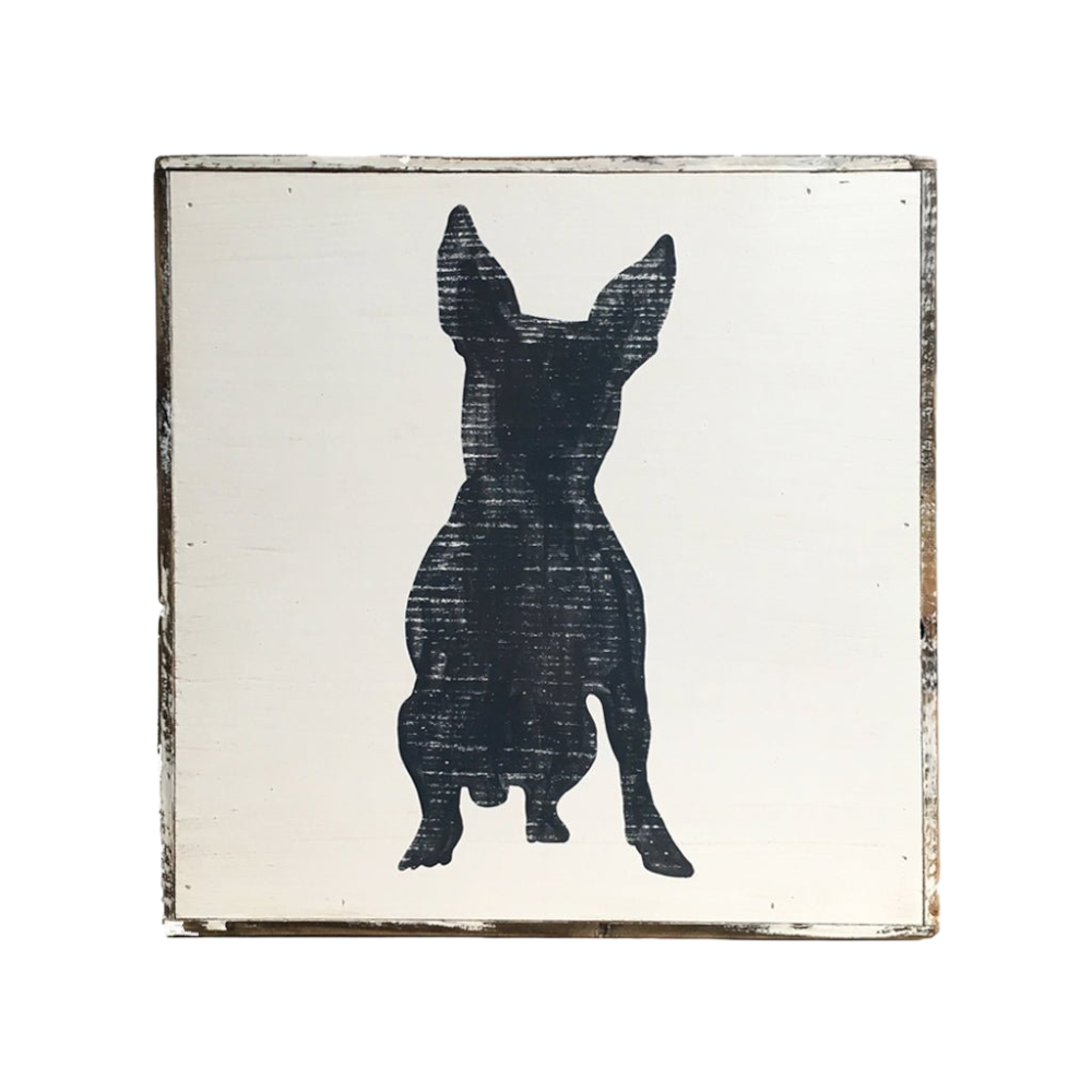 Terrier silhouette painting 
