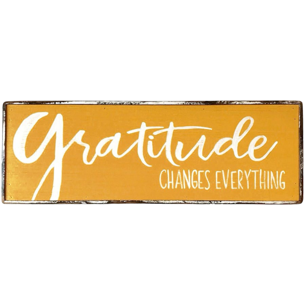 Gratitude Changes Everything yellow painting