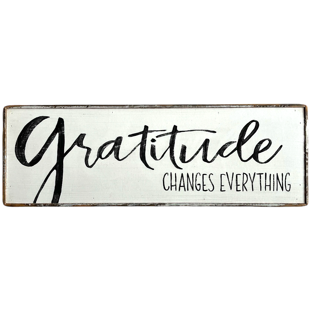 Gratitude Changes Everything white painting