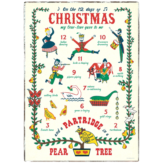 12 Days of Christmas Framed Poster - true RED betty