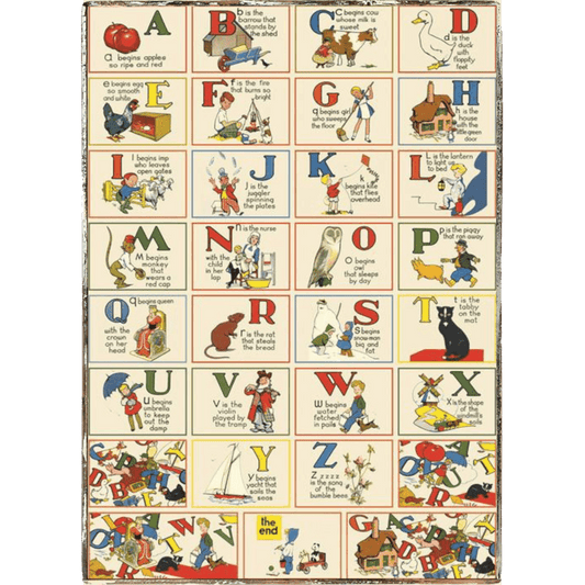 ABC Alphabet Framed Poster - true RED betty