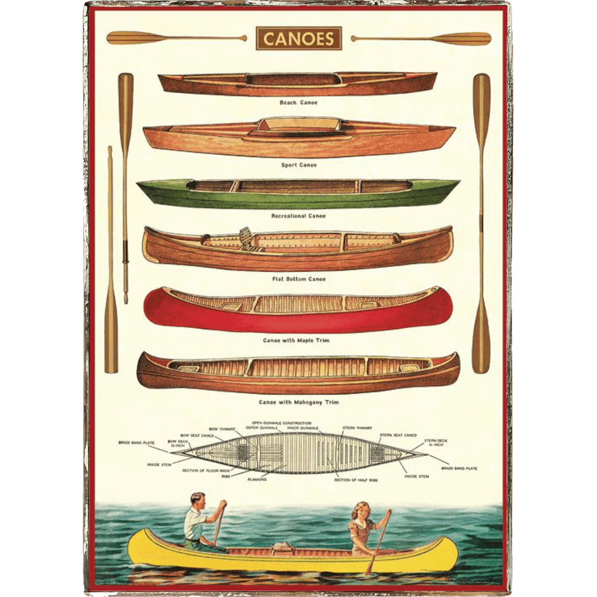 Canoes Framed Poster - true RED betty