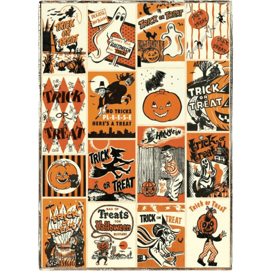 Halloween Trick or Treat Bag Framed Poster- Large - true RED betty