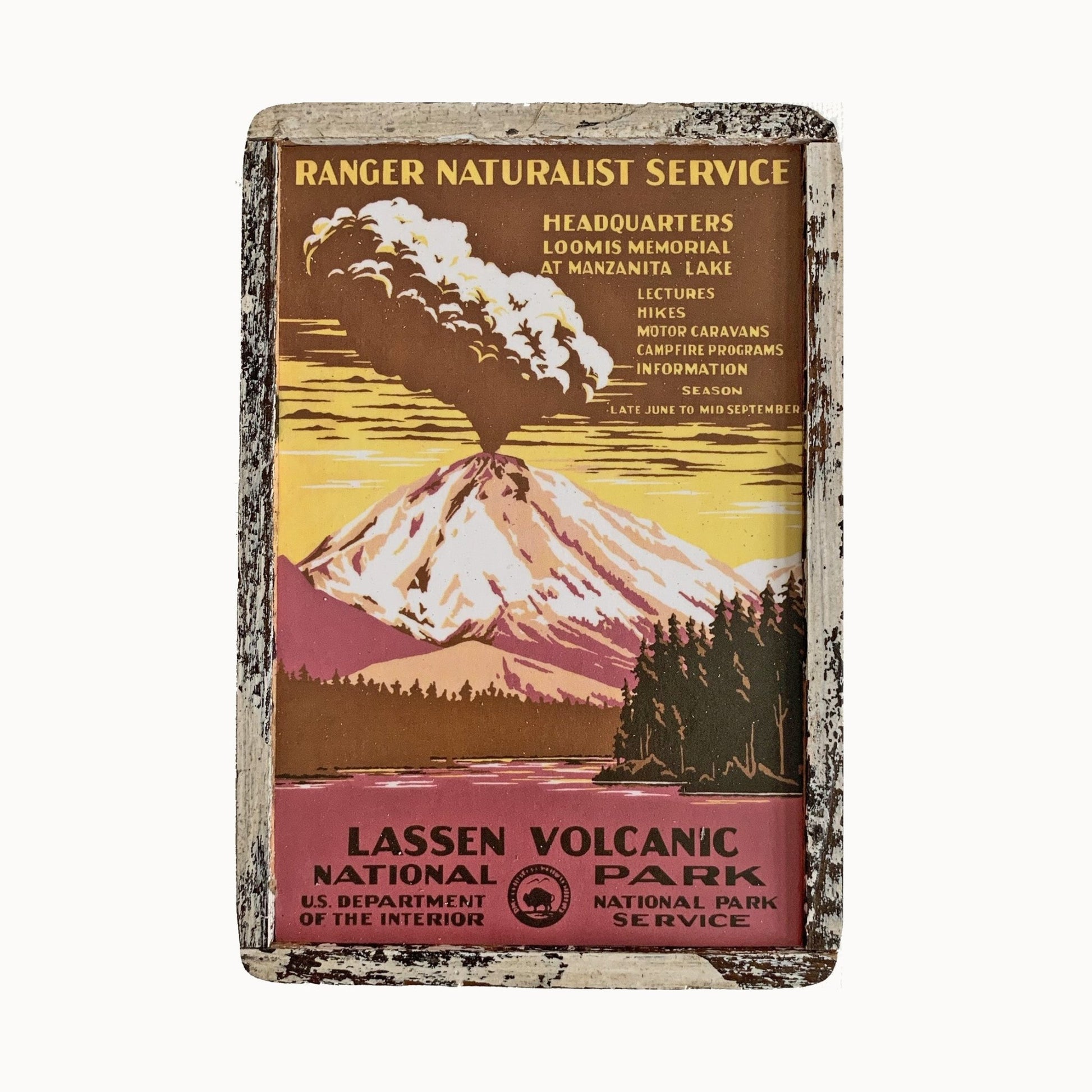 Lassen Volcanic National Park Framed Card - true RED betty