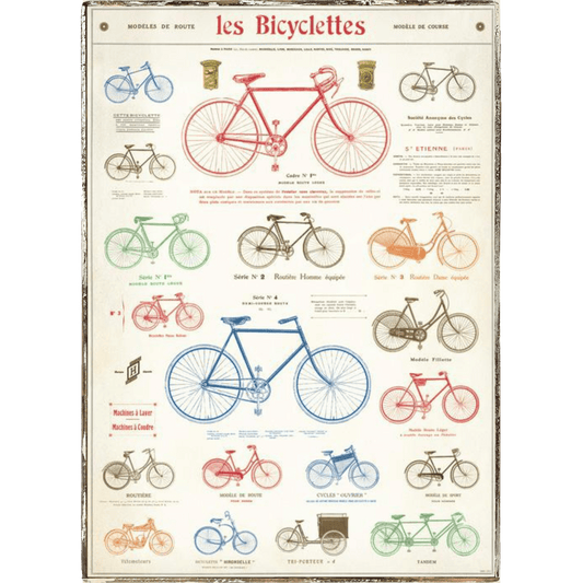 Les Bicyclettes Framed Poster - true RED betty