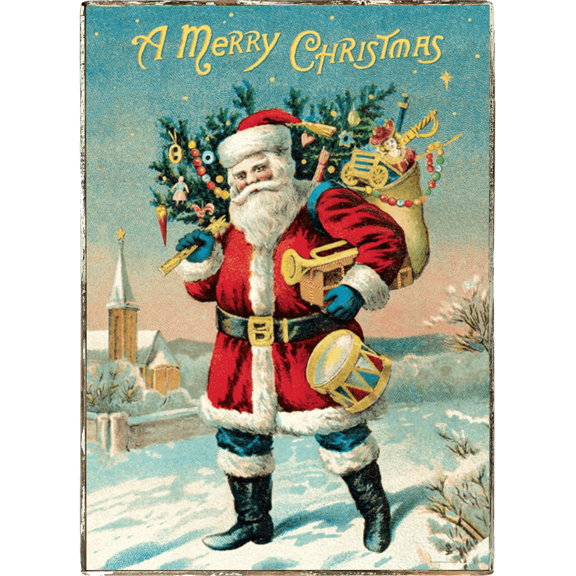 Merry Christmas Santa Framed Poster - true RED betty