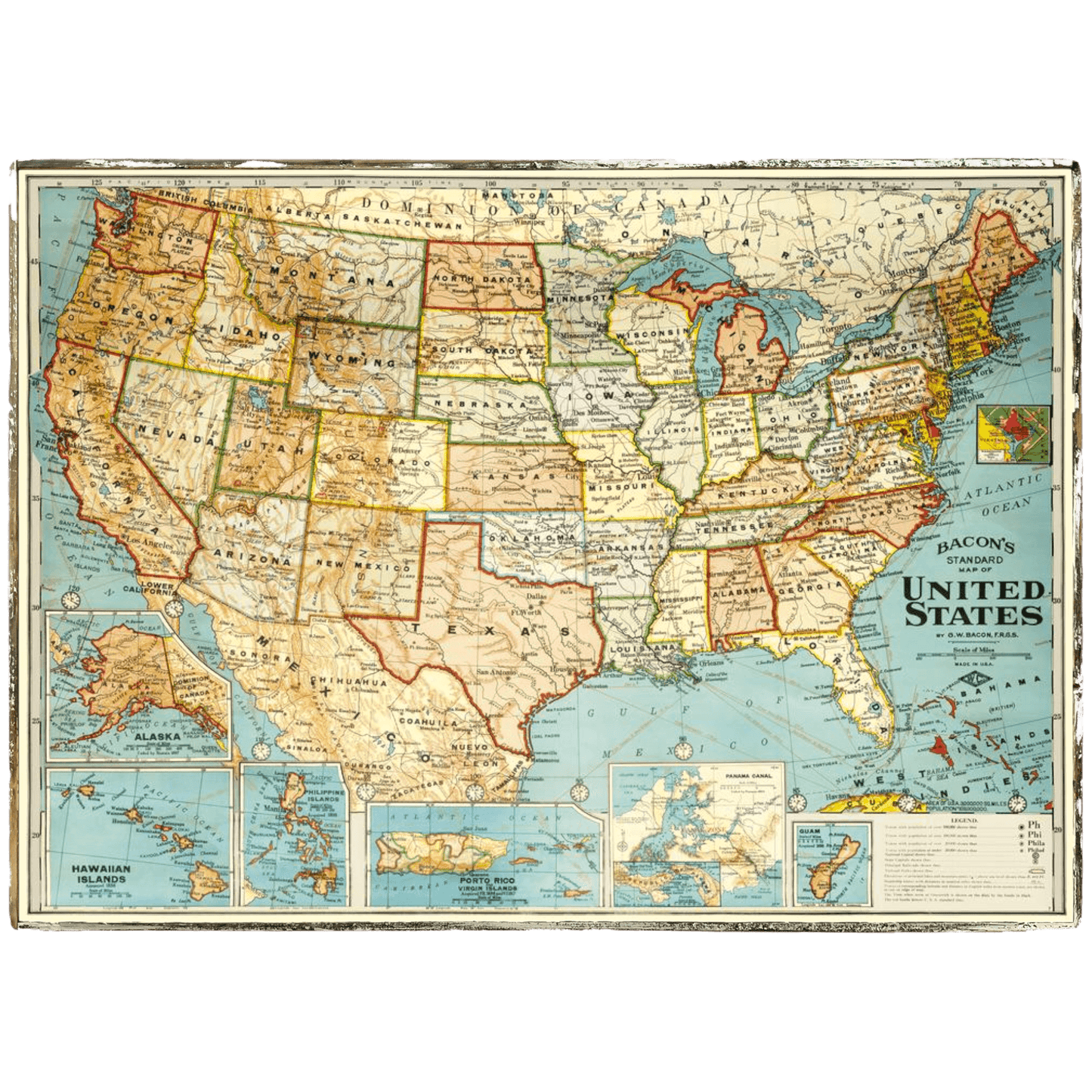 US Map (Traditional) Framed Poster - true RED betty