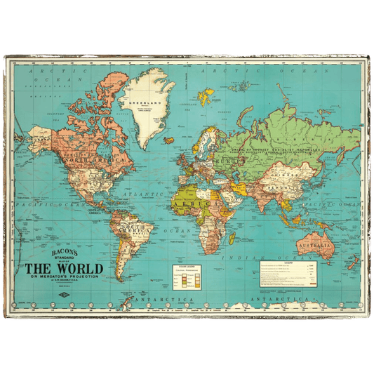 World Map Framed Poster - true RED betty