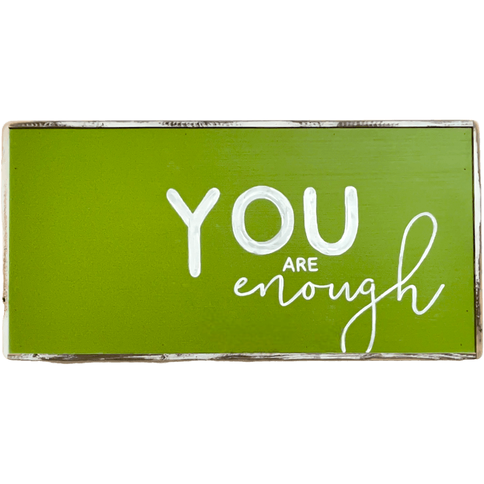 You Are Enough - true RED betty green painting 